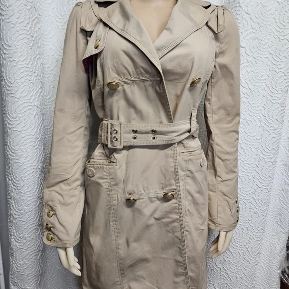 Juicy Couture Tan Trench Coat with Belted Waist - Picture 7 of 7